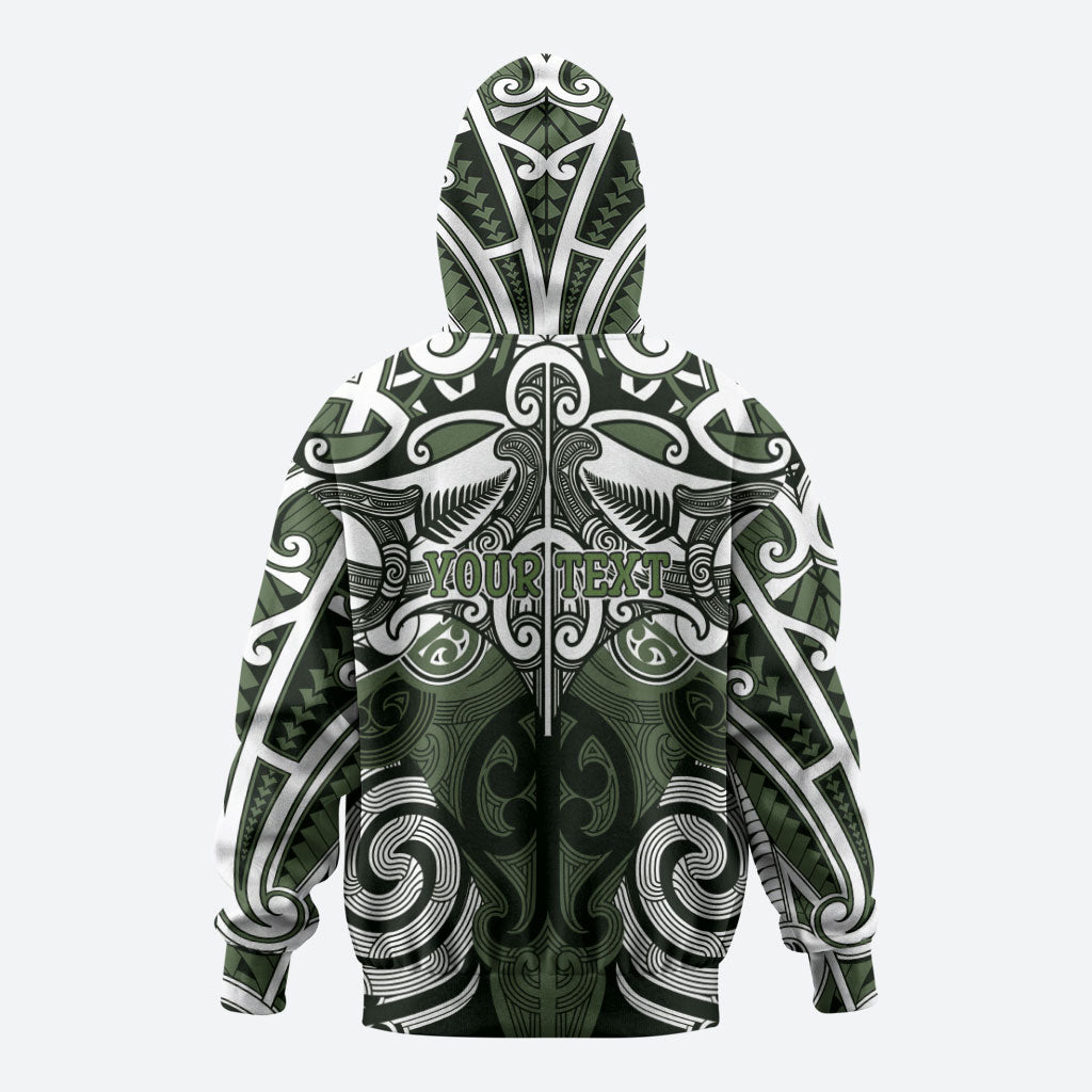 Personalised Maori Ngati Awa Hoodie Silver Fern Kowhaiwhai Art LT01 - Polynesian Pride