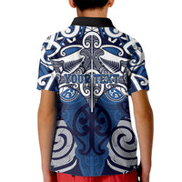 Personalised Maori Ngati Kahungunu Kid Polo Shirt Silver Fern Kowhaiwhai Art LT01 - Polynesian Pride