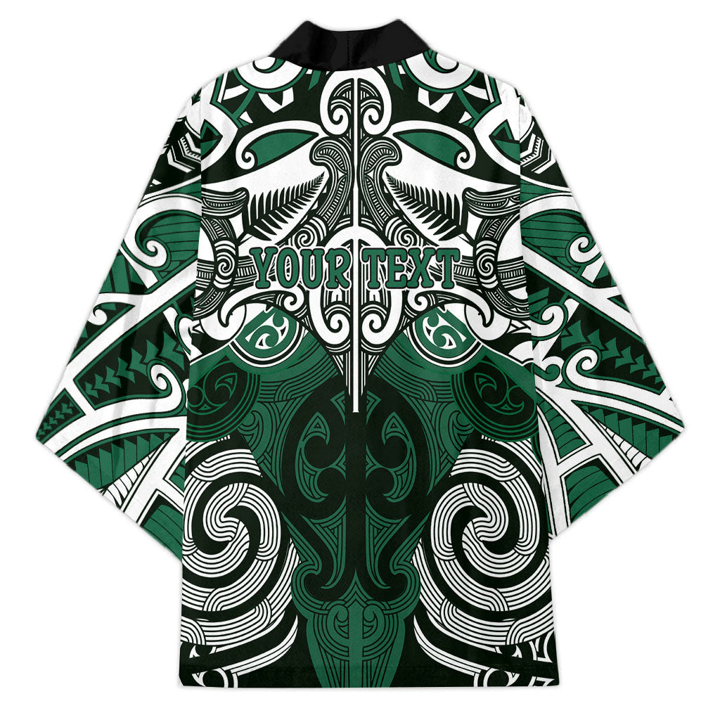 Personalised Maori Ngati Maniapoto Kimono Silver Fern Kowhaiwhai Art LT01 - Polynesian Pride