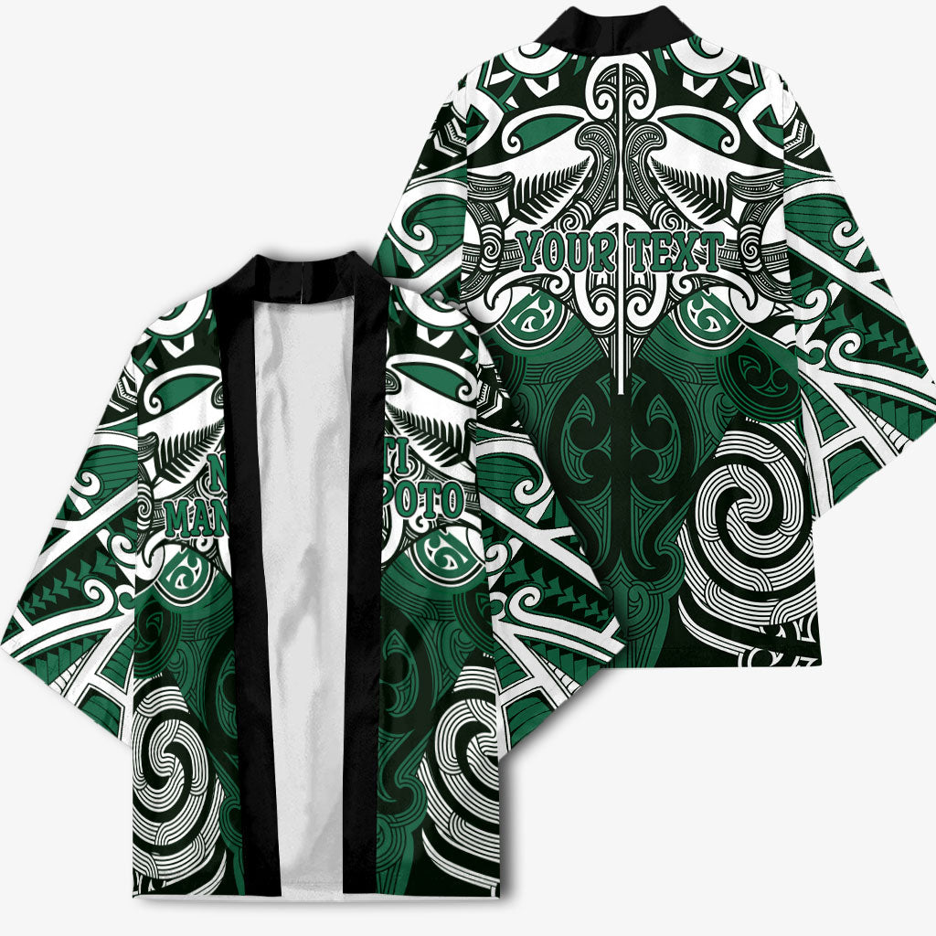 Personalised Maori Ngati Maniapoto Kimono Silver Fern Kowhaiwhai Art LT01 - Polynesian Pride