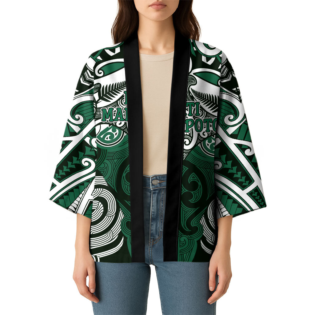 Personalised Maori Ngati Maniapoto Kimono Silver Fern Kowhaiwhai Art LT01 - Polynesian Pride