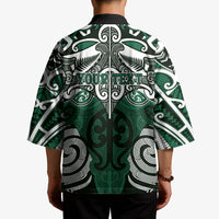 Personalised Maori Ngati Maniapoto Kimono Silver Fern Kowhaiwhai Art LT01 - Polynesian Pride