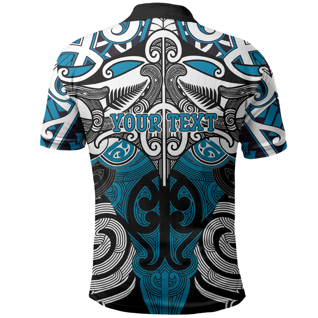 Personalised Maori Ngati Porou Polo Shirt Silver Fern Kowhaiwhai Art LT01 - Polynesian Pride
