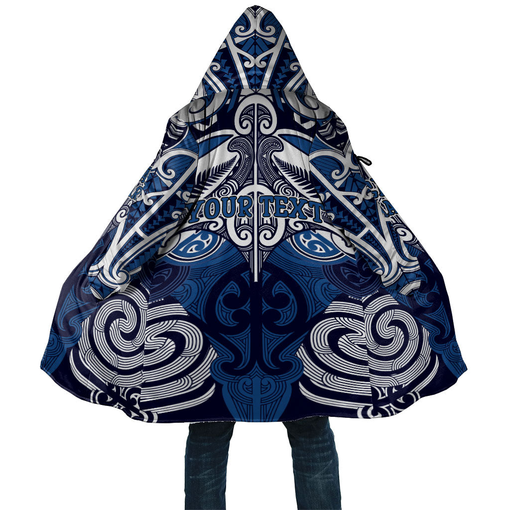 Personalised Maori Ngati Tuwharetoa Cloak Silver Fern Kowhaiwhai Art