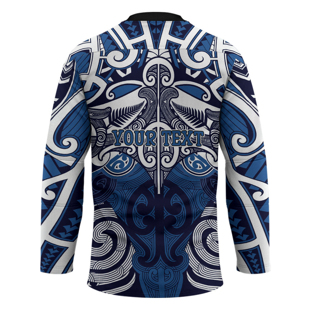 Personalised Maori Ngati Tuwharetoa Hockey Jersey Silver Fern Kowhaiwhai Art LT01 - Polynesian Pride