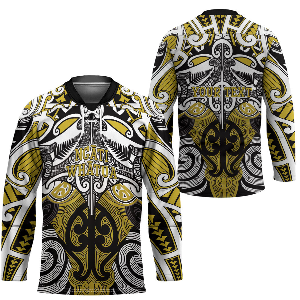 Personalised Maori Ngati Whatua Hockey Jersey Silver Fern Kowhaiwhai Art LT01 - Polynesian Pride