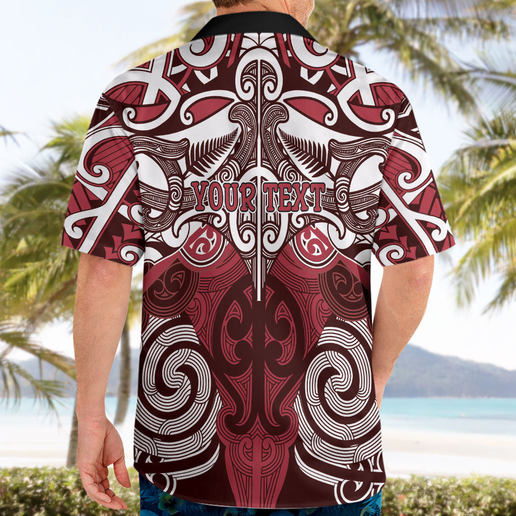 Personalised Maori Te Arawa Hawaiian Shirt Silver Fern Kowhaiwhai Art LT01 - Polynesian Pride