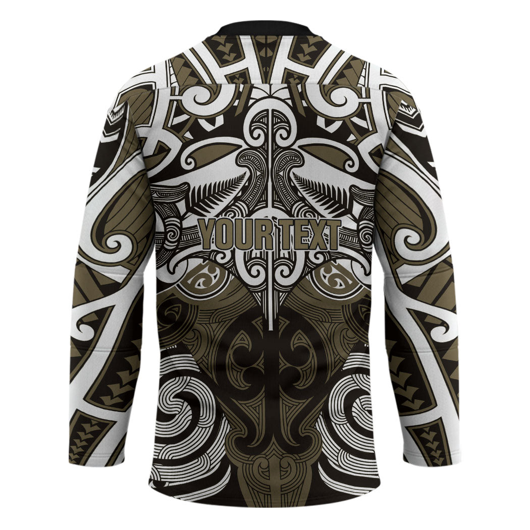 Personalised Maori Waikato Tainui Hockey Jersey Silver Fern Kowhaiwhai Art LT01 - Polynesian Pride