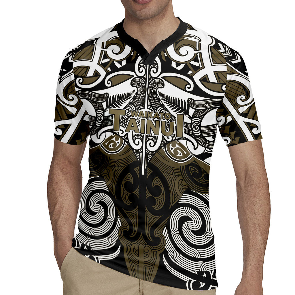 Personalised Maori Waikato Tainui Rugby Jersey Silver Fern Kowhaiwhai Art LT01 - Polynesian Pride