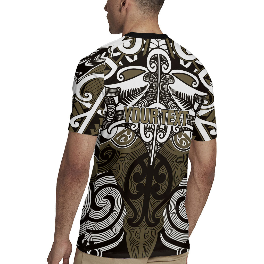 Personalised Maori Waikato Tainui Rugby Jersey Silver Fern Kowhaiwhai Art LT01 - Polynesian Pride