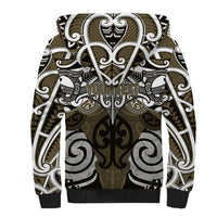 Personalised Maori Waikato Tainui Sherpa Hoodie Silver Fern Kowhaiwhai Art LT01 - Polynesian Pride
