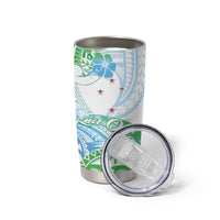 Kia Ora Maori New Zealand Pastel Tumbler Cup Sun Ta Moko Aqua Green Version LT01 - Polynesian Pride