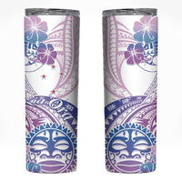 Kia Ora Maori New Zealand Pastel Skinny Tumbler Sun Ta Moko Lilac Version LT01 Purple - Polynesian Pride
