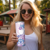 Kia Ora Maori New Zealand Pastel Skinny Tumbler Sun Ta Moko Lilac Version LT01 - Polynesian Pride