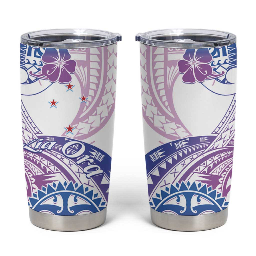 Kia Ora Maori New Zealand Pastel Tumbler Cup Sun Ta Moko Lilac Version LT01 Purple - Polynesian Pride