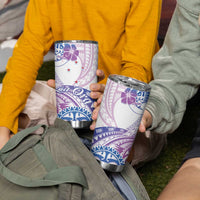 Kia Ora Maori New Zealand Pastel Tumbler Cup Sun Ta Moko Lilac Version LT01 - Polynesian Pride