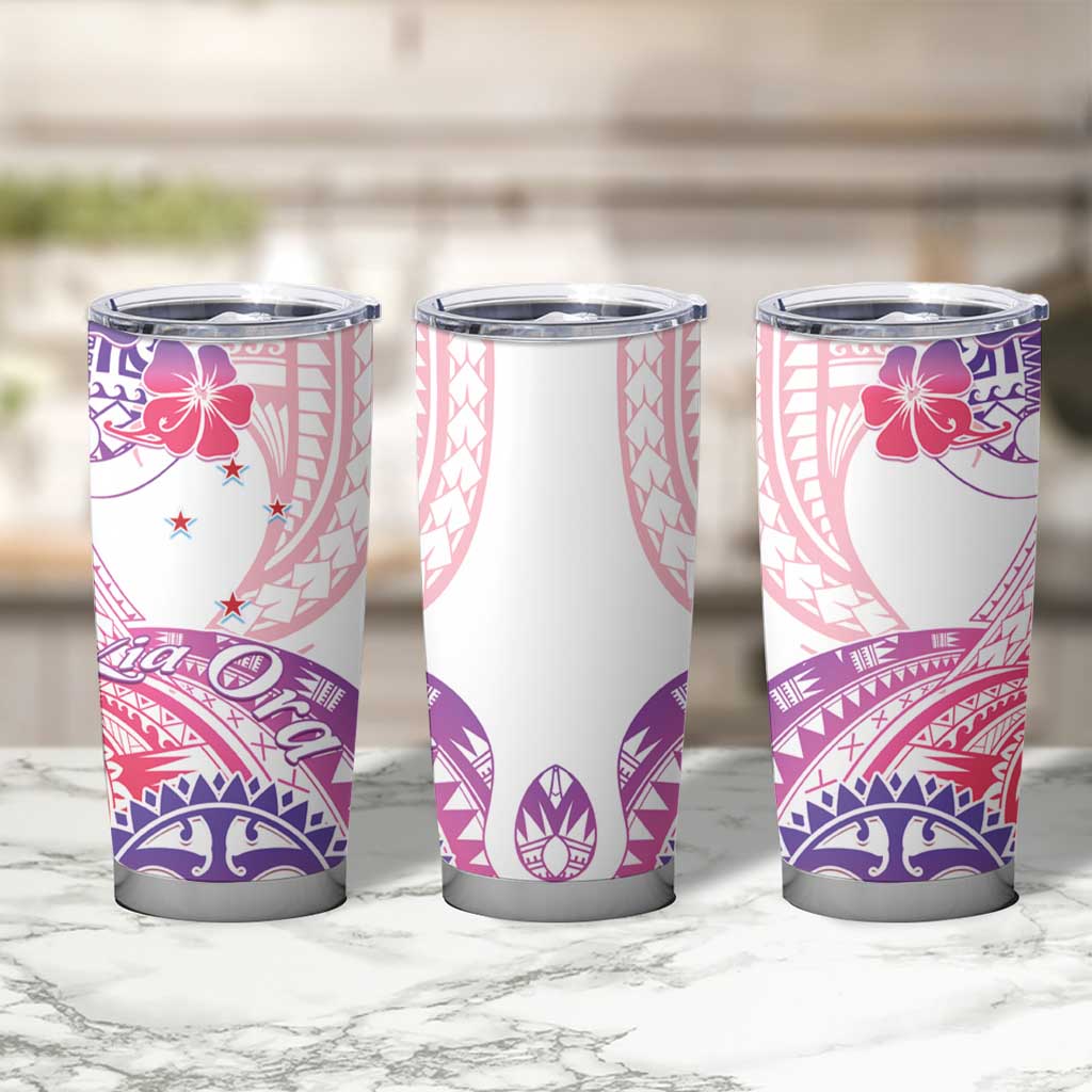 Kia Ora Maori New Zealand Pastel Tumbler Cup Sun Ta Moko Sweet Version LT01 - Polynesian Pride
