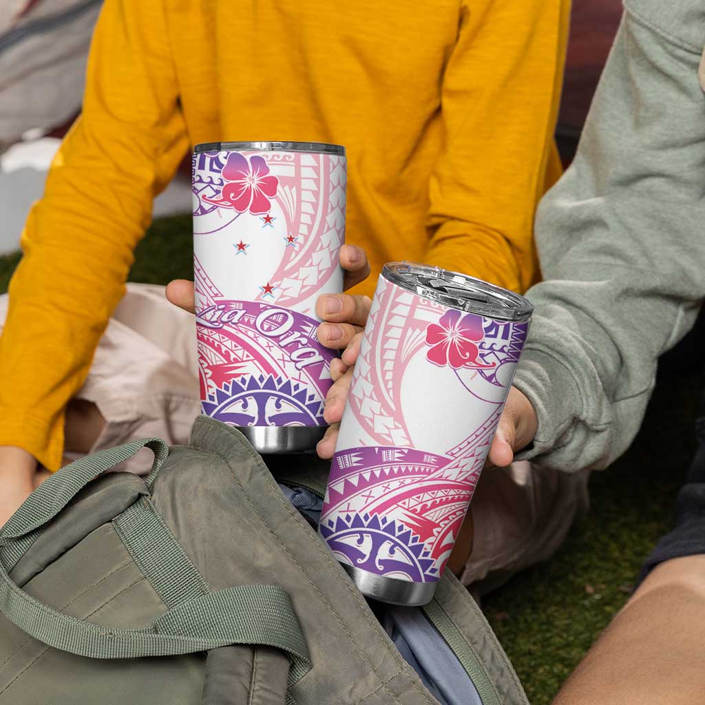 Kia Ora Maori New Zealand Pastel Tumbler Cup Sun Ta Moko Sweet Version LT01 - Polynesian Pride
