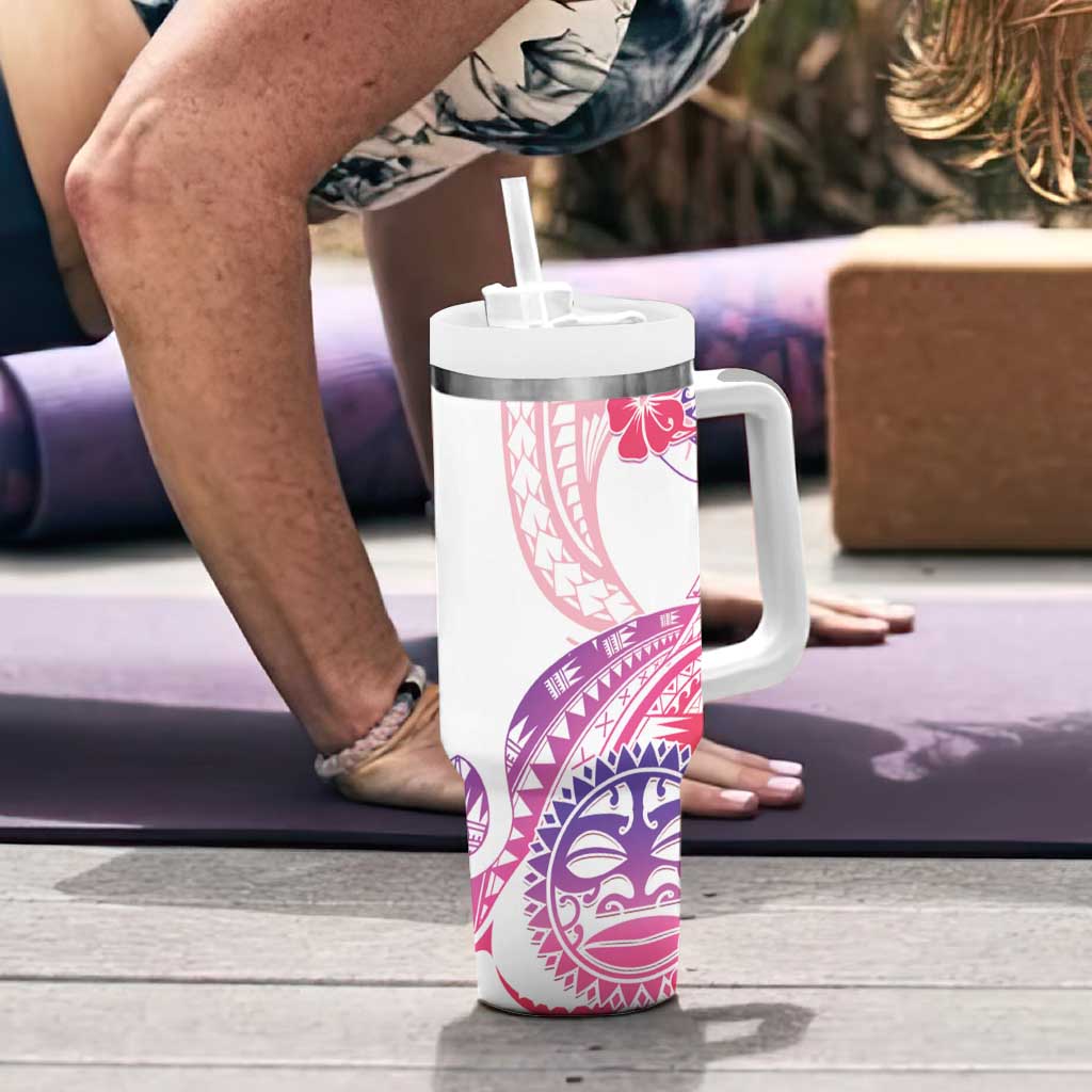 Kia Ora Maori New Zealand Pastel Tumbler With Handle Sun Ta Moko Sweet Version LT01 - Polynesian Pride