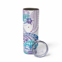 Kia Ora Maori New Zealand Pastel Skinny Tumbler Sun Ta Moko Violet Version LT01 - Polynesian Pride