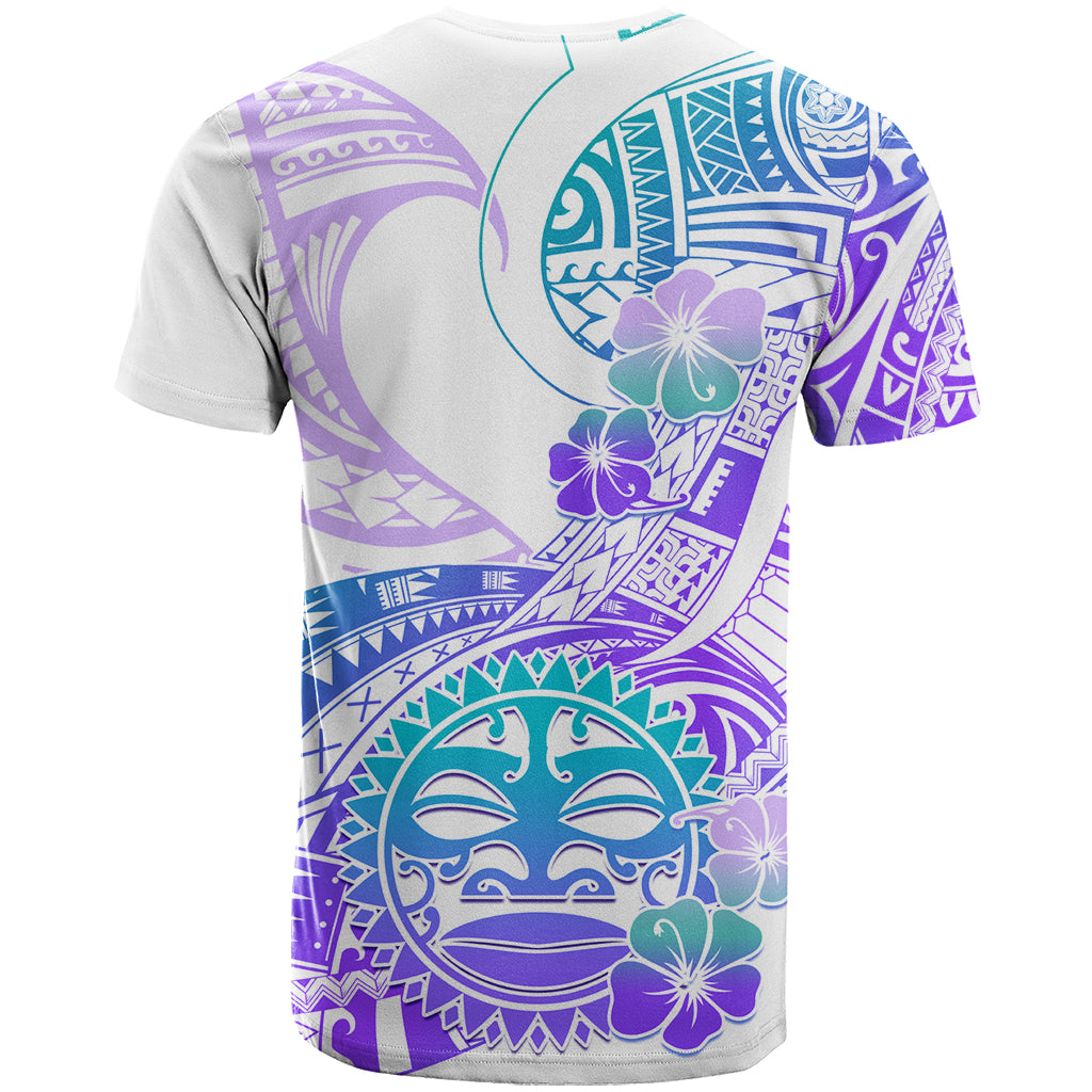 Kia Ora Maori New Zealand Pastel T Shirt Sun Ta Moko Violet Version LT01 - Polynesian Pride