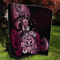 Aotearoa Kia Ora New Zealand Ta Moko Pink Version Quilt LT01 - Polynesian Pride