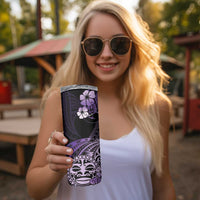 Aotearoa Kia Ora New Zealand Ta Moko Purple Version Skinny Tumbler LT01 - Polynesian Pride