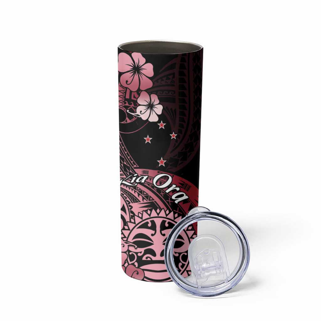 Aotearoa Kia Ora New Zealand Ta Moko Red Version Skinny Tumbler LT01 - Polynesian Pride