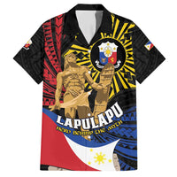Personalized Lapulapu The First Filipino Hero Family Matching Long Sleeve Bodycon Dress and Hawaiian Shirt Polynesian Pattern LT01 Dad's Shirt - Short Sleeve Black - Polynesian Pride
