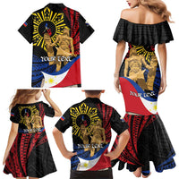 Personalized Lapulapu The First Filipino Hero Family Matching Mermaid Dress and Hawaiian Shirt Polynesian Pattern LT01 - Polynesian Pride