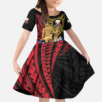 Personalized Lapulapu The First Filipino Hero Family Matching Summer Maxi Dress and Hawaiian Shirt Polynesian Pattern LT01 Daughter's Dress Black - Polynesian Pride
