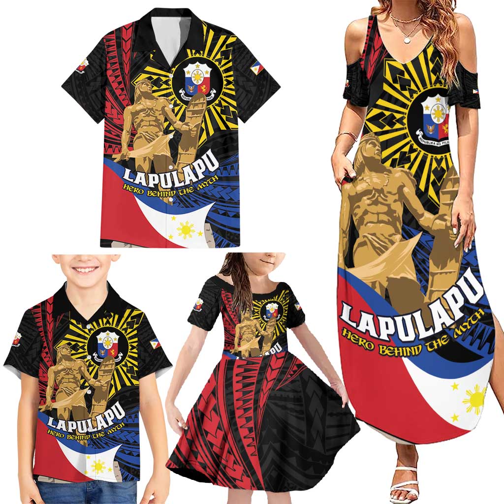 Personalized Lapulapu The First Filipino Hero Family Matching Summer Maxi Dress and Hawaiian Shirt Polynesian Pattern LT01 - Polynesian Pride