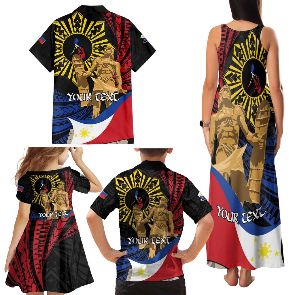 Personalized Lapulapu The First Filipino Hero Family Matching Tank Maxi Dress and Hawaiian Shirt Polynesian Pattern LT01 - Polynesian Pride