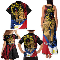 Personalized Lapulapu The First Filipino Hero Family Matching Tank Maxi Dress and Hawaiian Shirt Polynesian Pattern LT01 - Polynesian Pride