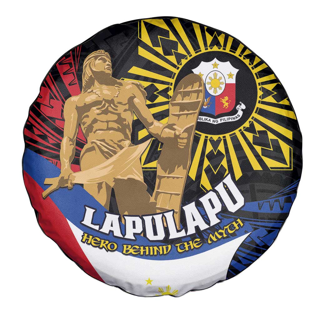 Lapulapu The First Filipino Hero Spare Tire Cover Polynesian Pattern LT01 - Polynesian Pride