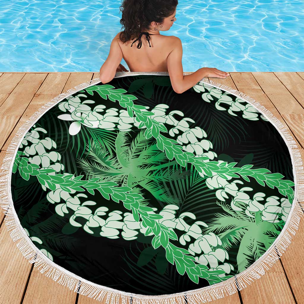 Puakenikeni Maile Lei Beach Blanket Frangipani Green Tropical Leaves