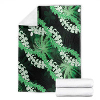 Puakenikeni Maile Lei Blanket Frangipani Green Tropical Leaves