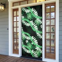Puakenikeni Maile Lei Door Cover Frangipani Green Tropical Leaves