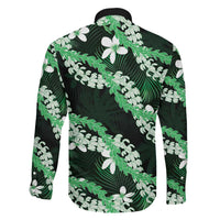 Puakenikeni Maile Lei Family Matching Puletasi and Hawaiian Shirt Frangipani Green Tropical Leaves LT01 - Polynesian Pride