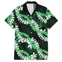 Puakenikeni Maile Lei Hawaiian Shirt Frangipani Green Tropical Leaves LT01 Green - Polynesian Pride