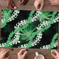 Puakenikeni Maile Lei Puzzle Frangipani Green Tropical Leaves