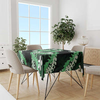 Puakenikeni Maile Lei Tablecloth Frangipani Green Tropical Leaves