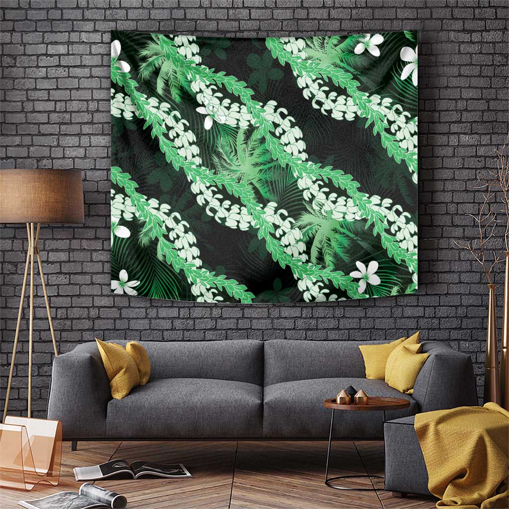 Puakenikeni Maile Lei Tapestry Frangipani Green Tropical Leaves