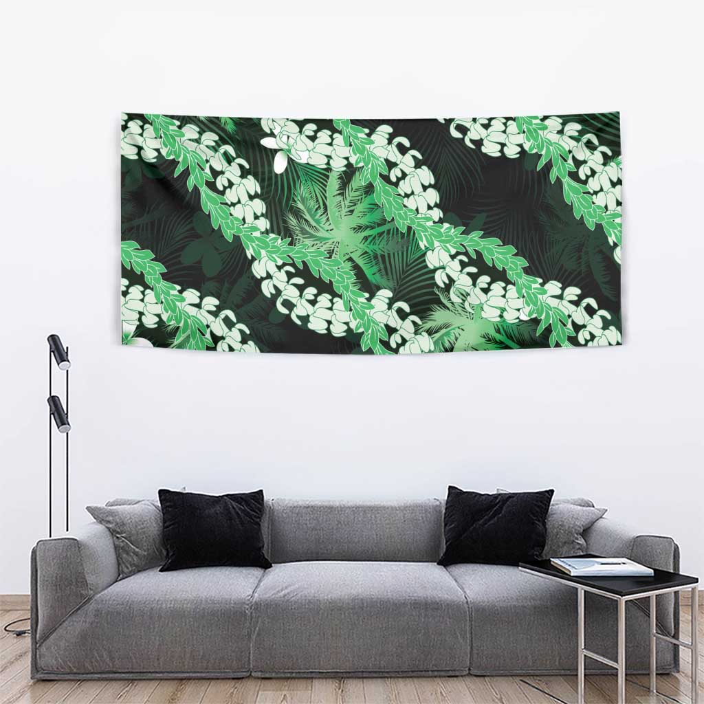Puakenikeni Maile Lei Tapestry Frangipani Green Tropical Leaves