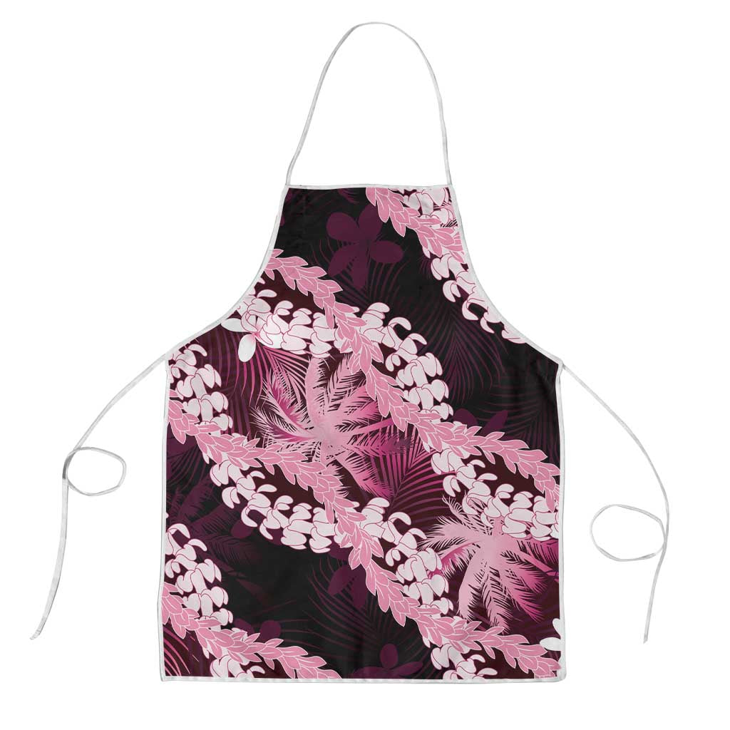 Puakenikeni Maile Lei Apron Frangipani Pink Tropical Leaves