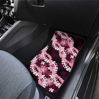Puakenikeni Maile Lei Car Mats Frangipani Pink Tropical Leaves LT01 - Polynesian Pride