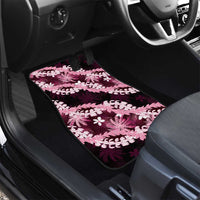 Puakenikeni Maile Lei Car Mats Frangipani Pink Tropical Leaves LT01 - Polynesian Pride