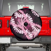 Puakenikeni Maile Lei Spare Tire Cover Frangipani Pink Tropical Leaves LT01 - Polynesian Pride