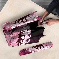 Puakenikeni Maile Lei Umbrella Frangipani Pink Tropical Leaves