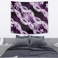 Puakenikeni Maile Lei Tapestry Frangipani Purple Tropical Leaves